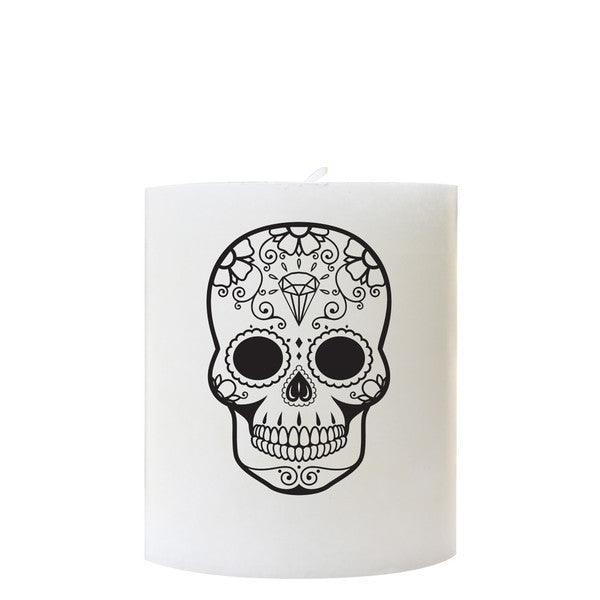 Calavera de la Joya 3" x 3.5" Pillar (Jewel Skull)