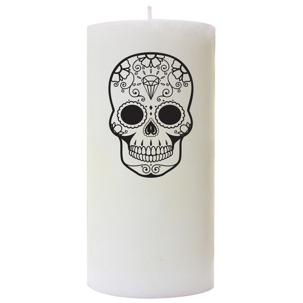 Calavera de la Joya 3" x 6" Pillar (Jewel Skull)