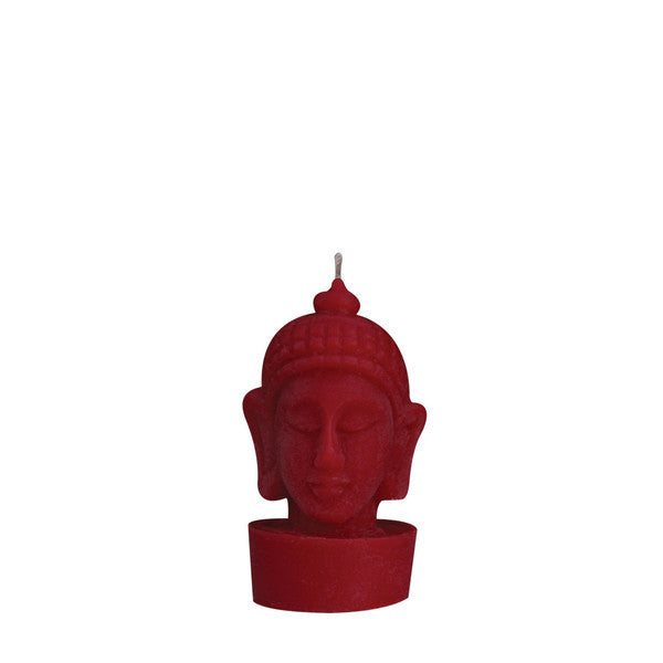 Small Red Buddha Head Votive