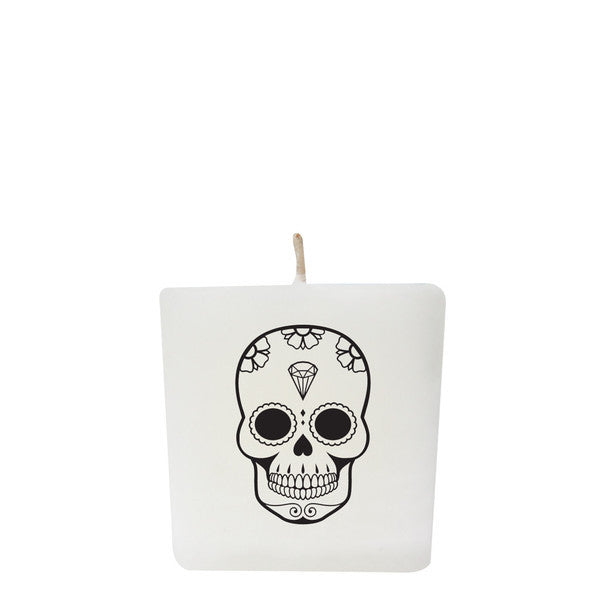 Calavera de la Joya Cube Votive (Jewel Skull)
